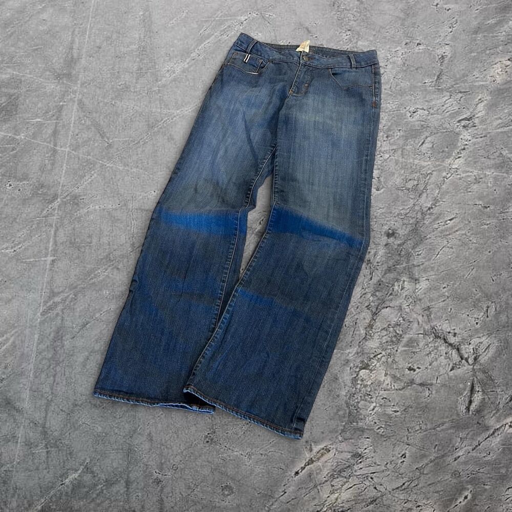 Worn selvedge denim vintage 90s baggy bootcut faded rare jeans